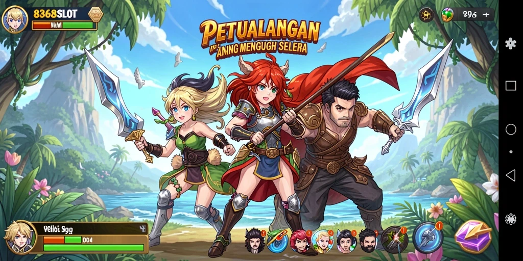Screenshot gameplay 8368SLOT yang penuh warna dan aksi menarik.