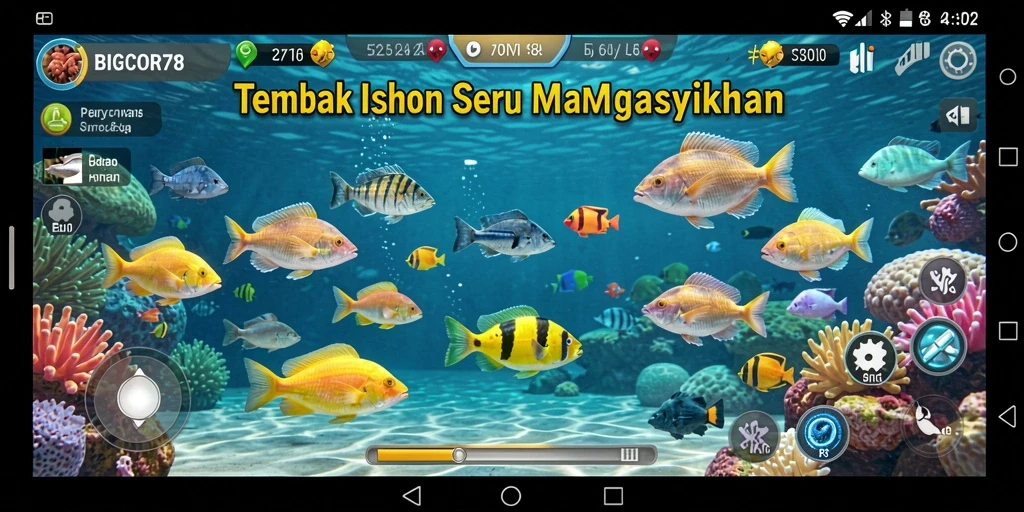 Screenshot utama dari gameplay seru Tembak Ikan di BIGCOR78.