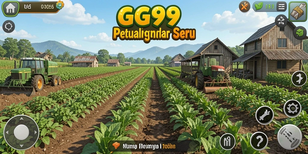 Tangkapan layar gameplay GG99 dengan petualangan bertani seru.