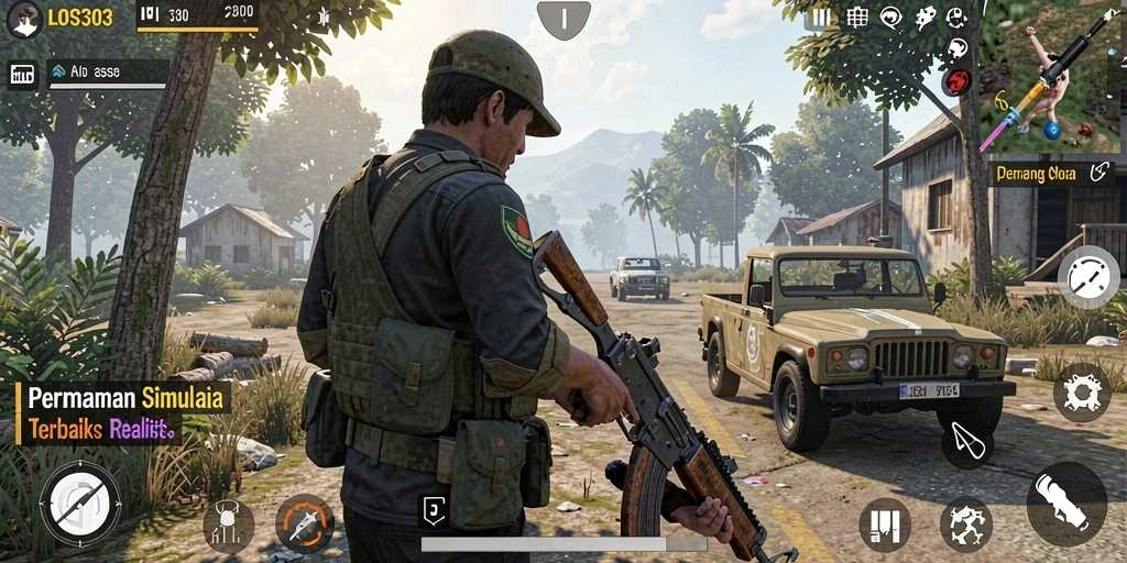 Screenshot gameplay LOS303 yang menampilkan pengalaman simulasi interaktif.