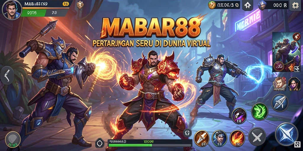Gameplay seru MABAR88 dengan pertarungan karakter yang dinamis.