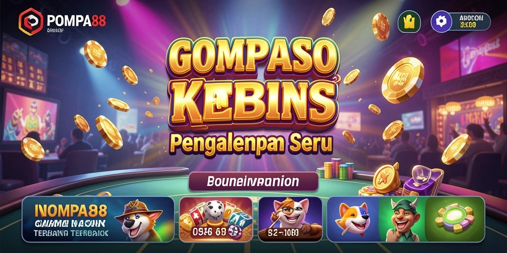 Screenshot utama POMPA88 menampilkan gameplay Kasino yang seru dan mengasyikkan.