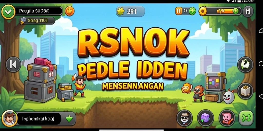 Tampilan gameplay RSNOK yang adiktif dalam genre Idle.