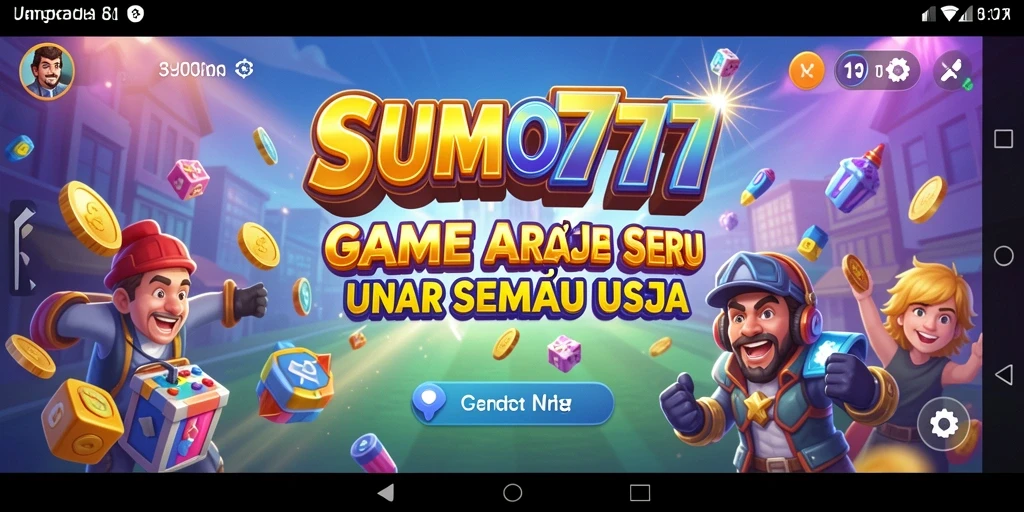 Tangkapan layar gameplay SUMO777 yang menampilkan keseruan Arcade.