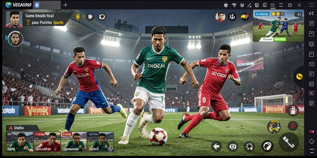 Tampilan gameplay seru dari VEGAS969 yang menggambarkan aksi olahraga yang mendebarkan.
