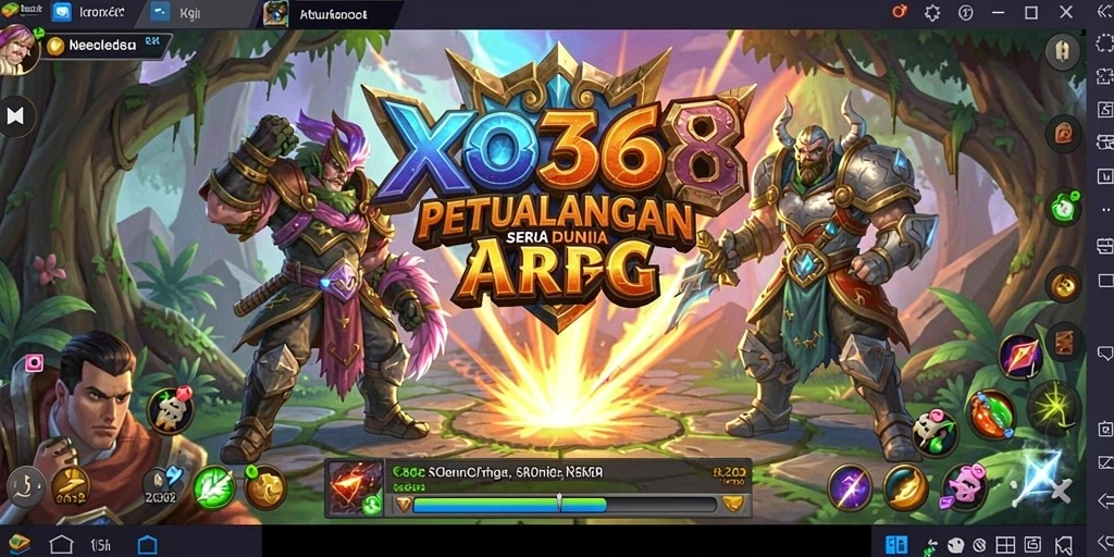 Tampilan gameplay menakjubkan dari XO368 saat bertarung melawan monster.
